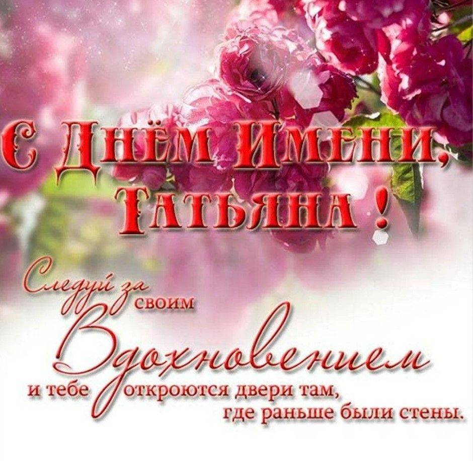 Именины татьяны главы