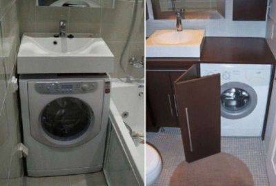 5 крутых идей, где поставить стиральную машинку в крошечной ванной комнате - leprechaun.land