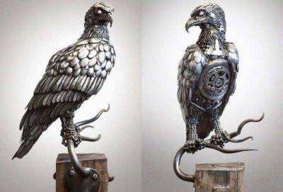 Скульптуры животных и фантастических существ из выброшенного металлолома - leprechaun.land - Англия