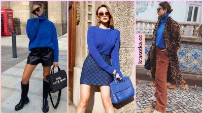 С чем носить синий свитер и джемпер: 12 идей для создания стильного образа - krasotka.cc