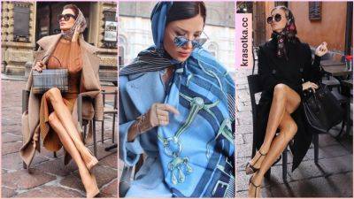 15 идей как модно носить платок с пальто и выглядеть безупречно - krasotka.cc