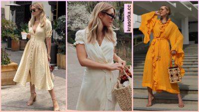 С чем носить модное платье-халат: 13 стильных образов - krasotka.cc