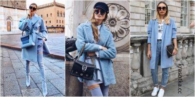 С чем носить голубое пальто: 18 идей, которые превосходно освежат ваш образ - krasotka.cc