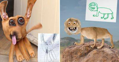 Художник показал, как могли бы выглядеть животные, если бы вдруг сошли с детских рисунков - twizz.ru