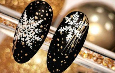 Контрастные и праздничные: новогодний маникюр в черных тонах (ФОТО) - hochu.ua
