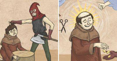 Художник создал комиксы эпохи Средневековья, где балом правят суровые шуточки - twizz.ru