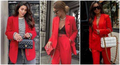 С чем носить красный пиджак: 11 ярких и завораживающих идей - krasotka.cc