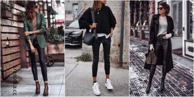 Соблазнение и роскошь: 20 способов носить кожаные брюки для твоего невероятного стиля - krasotka.cc