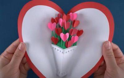 Валентинка с букетом сердец своими руками — мастер-класс для детей (ВИДЕО) - hochu.ua