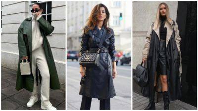 С чем носить кожаный плащ: 17 роскошных идей для стильных дам - krasotka.cc - республика Коми
